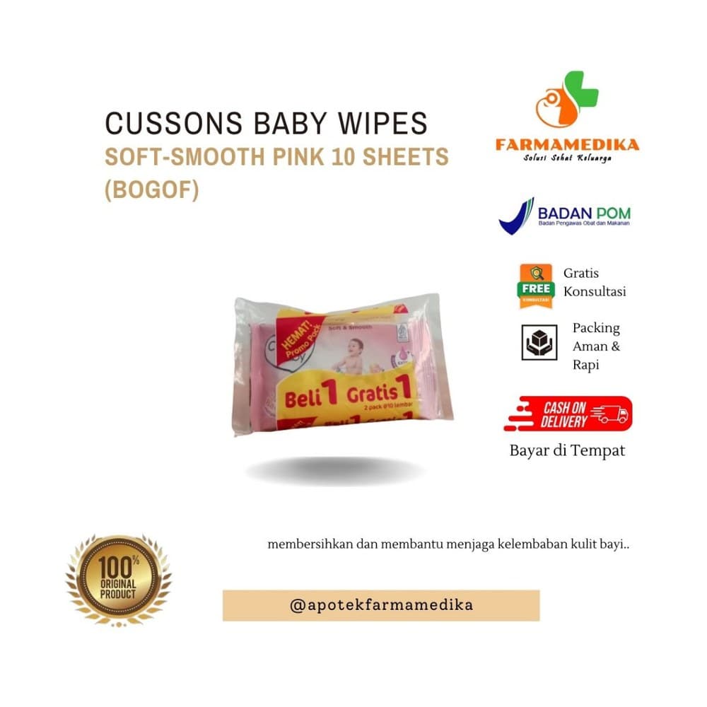 Cussons Baby Wipes Pink X80PCS