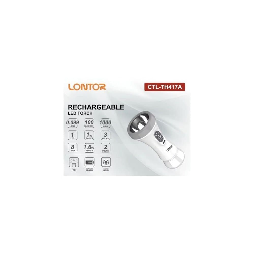Lontor Ctl -TH417A Rechargeable Led Torch
