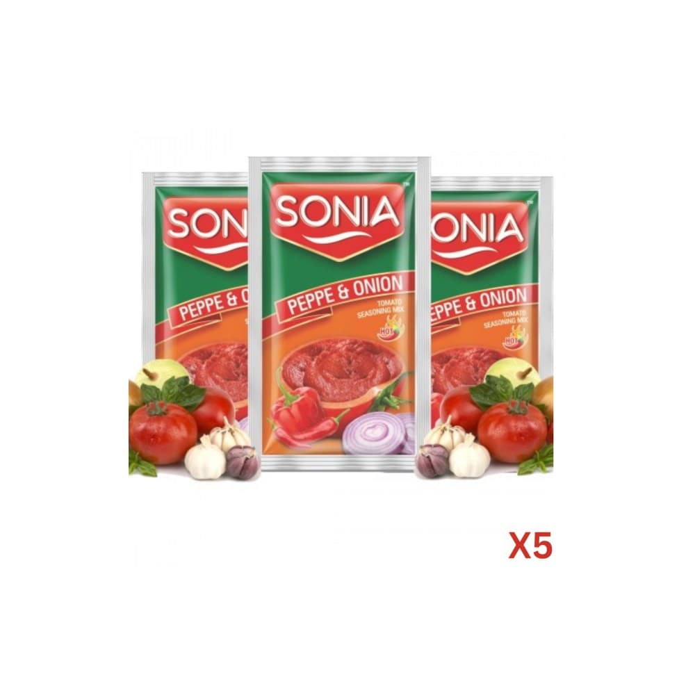 Sonia Pepper & Onion Satchet 65G