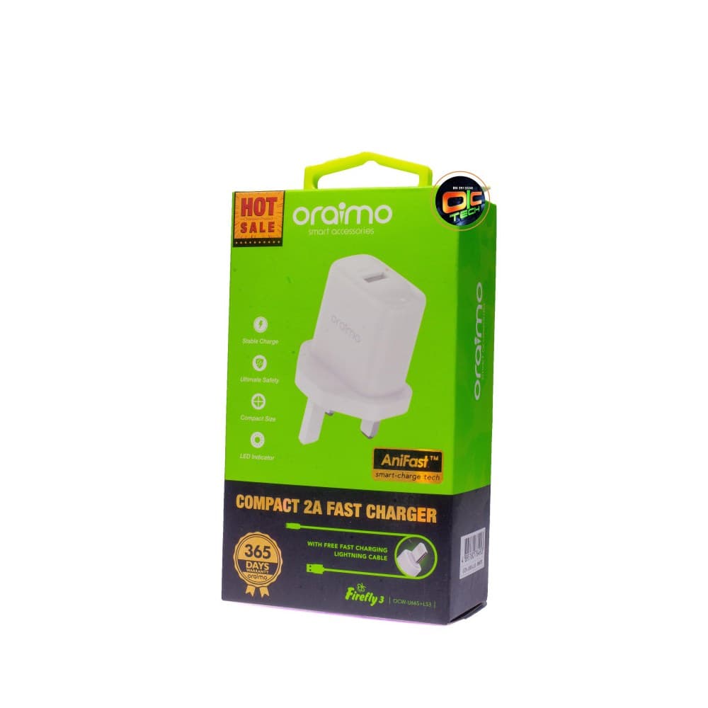 Oraimo Iphone Charger (U66S+L53)