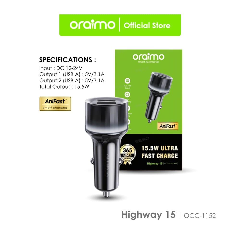 Oraimo Car Charger Occ -1152D