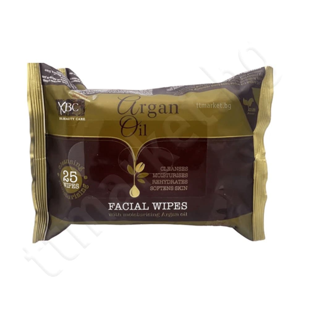 Xbc Argan Oil Facial Wipes X25