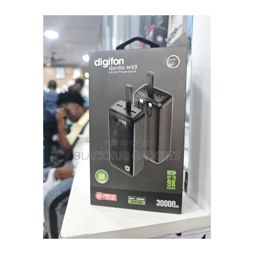 Digifon Gorilla WX3 Wired Power Bank 30000MAH